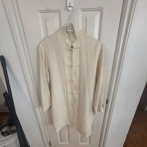 100 % silk button up blouse 90s / 80s textured